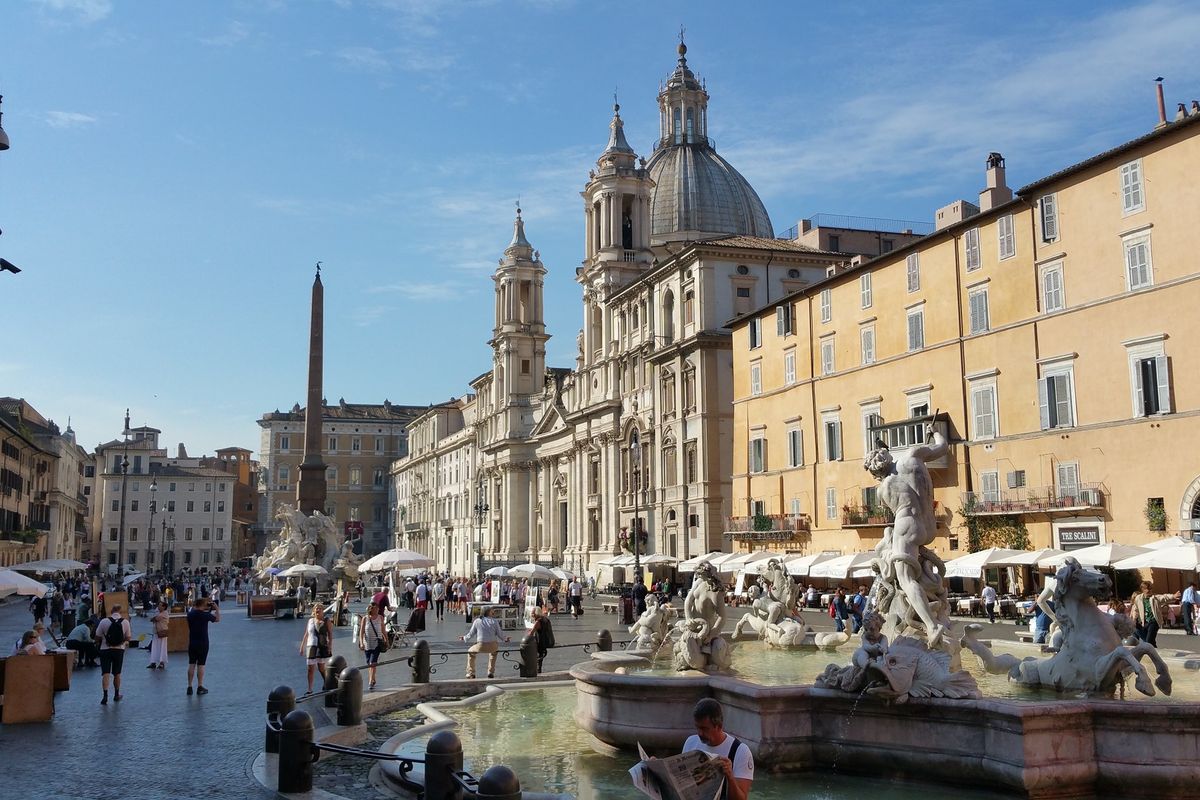 La Piazza Navona est la place la plus visitée à Rome