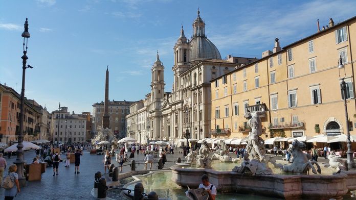 La Piazza Navona est la place la plus visitée à Rome