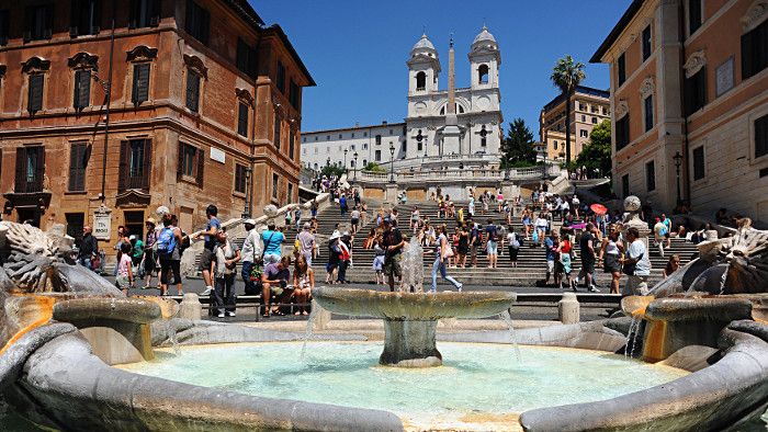 La Piazza di Spagna et l’église Trinità dei Mont