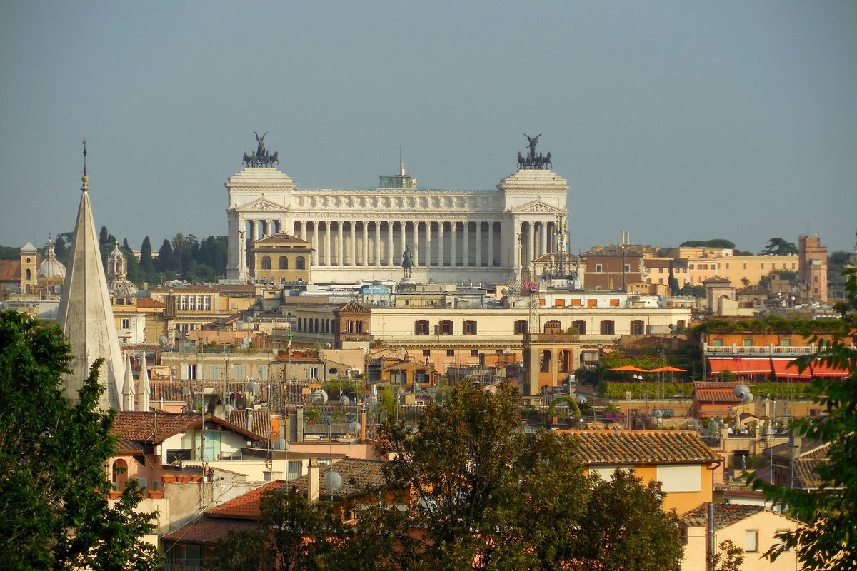 La colline du Capitole, avec le monument à Victor Emmanuel II