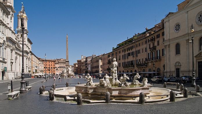 La Piazza Navona, au cœur du centre historique de Rome