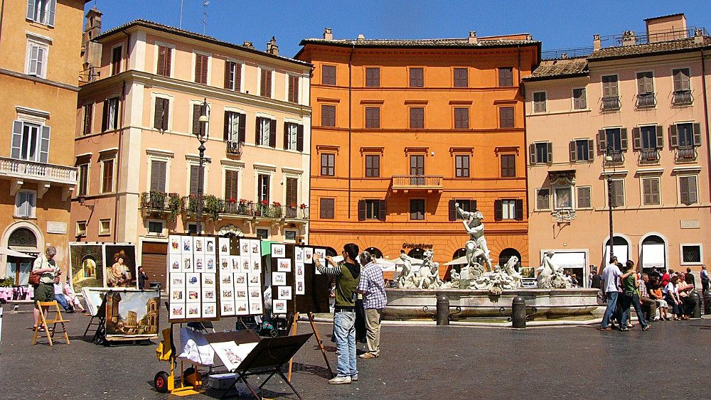 Ambiance sur la Piazza Navona. (Photo Wengen)