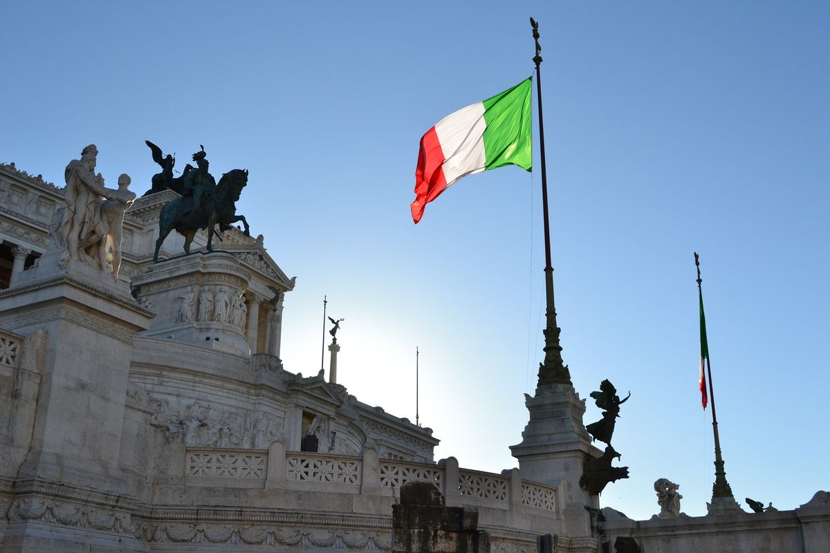 Drapeau italien rome