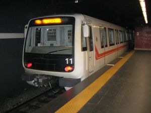 Une rame du métro de Rome