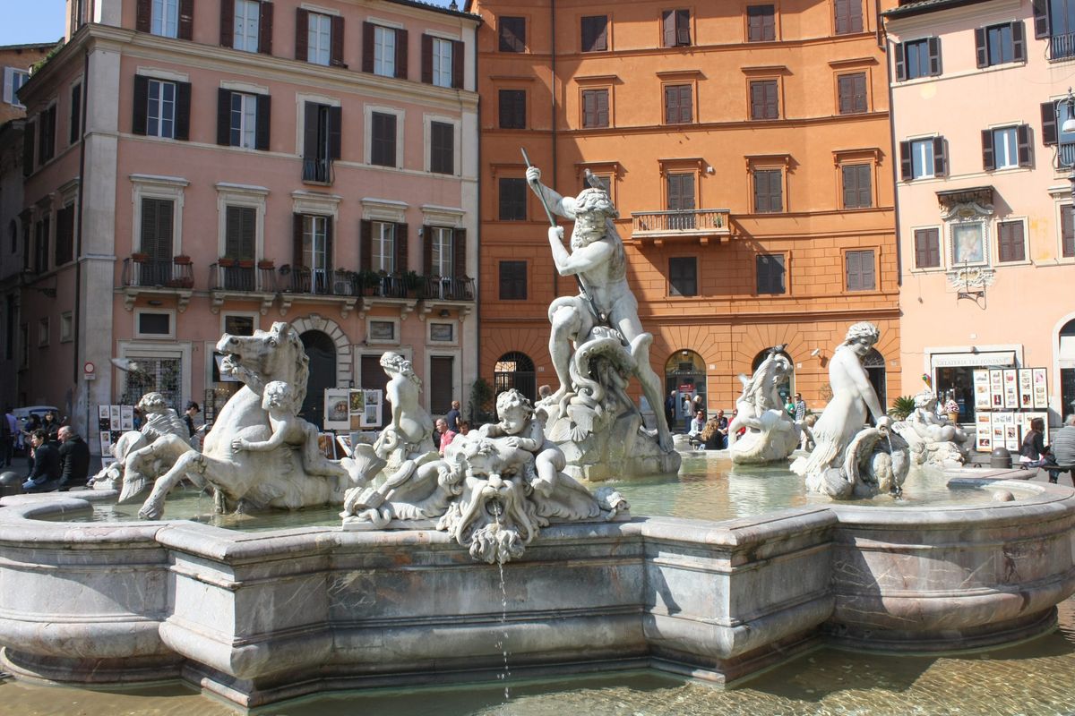 La Fontaine de Neptune à Rome.