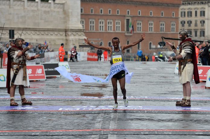 Le coureur vainqueur du marathon de Rome. Le coureur vainqueur du marathon de Rome.