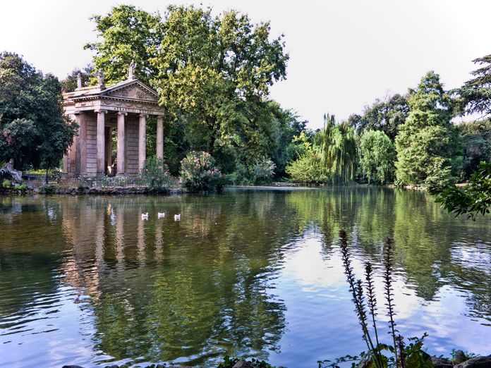 Lac de la Villa Borghese à Rome. Lac de la Villa Borghese à Rome.