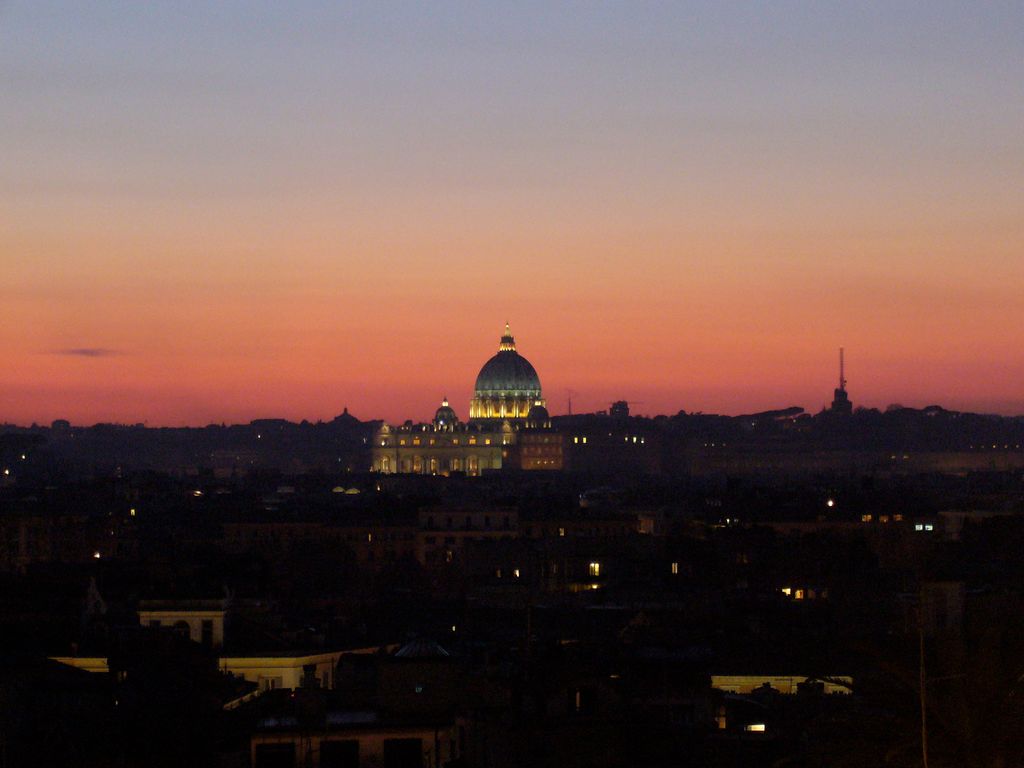 coucher de soleil a rome