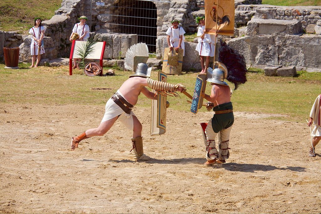ecole gladiateurs rome combat