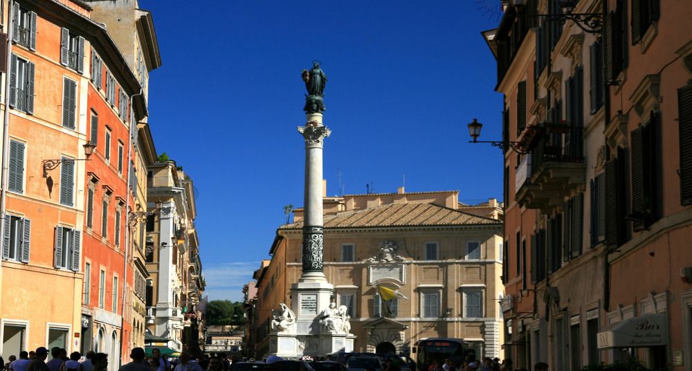 Noël colonne Immaculée Conception Rome.