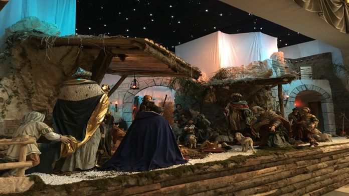 Nouvelle crèche Noël Rome. Nouvelle crèche Noël Rome.