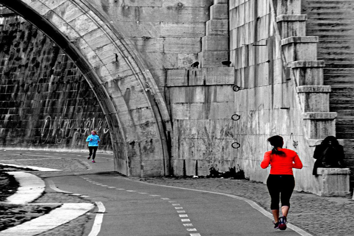 ungotevere pour jogging Rome