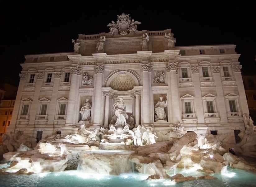 fontaine de Trevi visite nocturne Rome