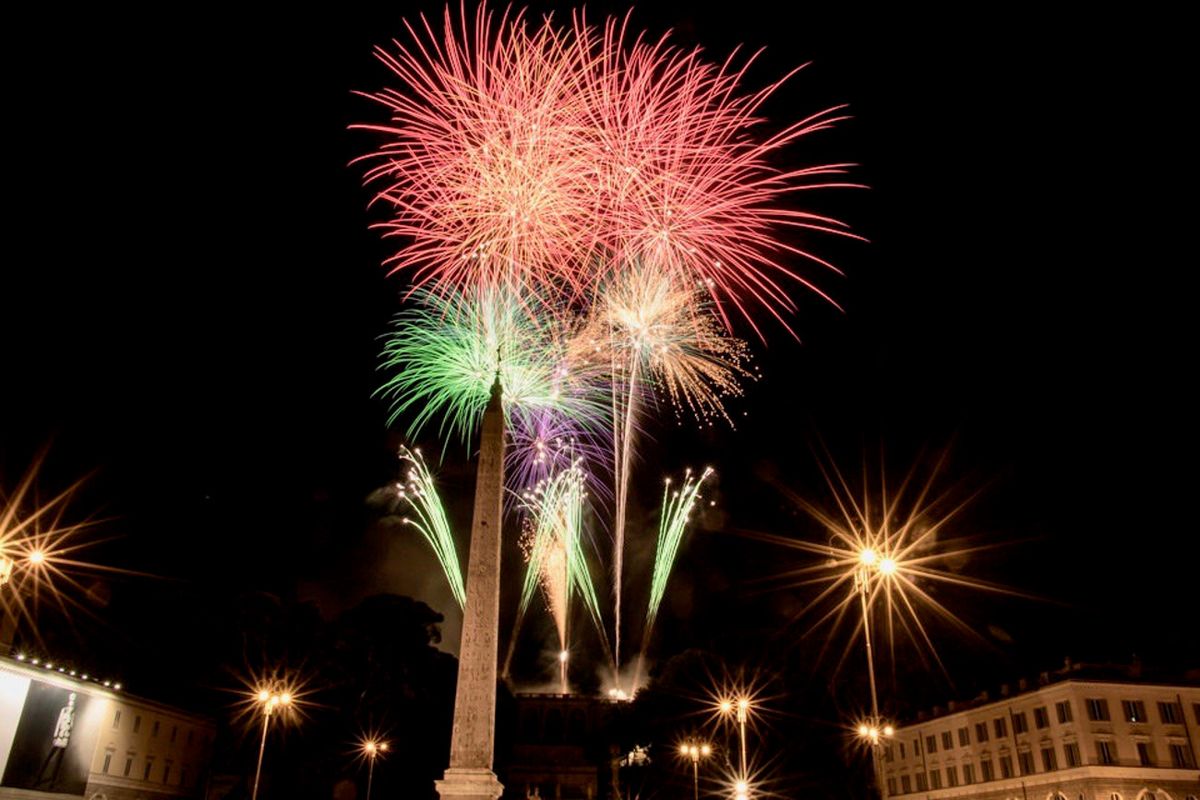 feu d'artifice rome Nouvel An