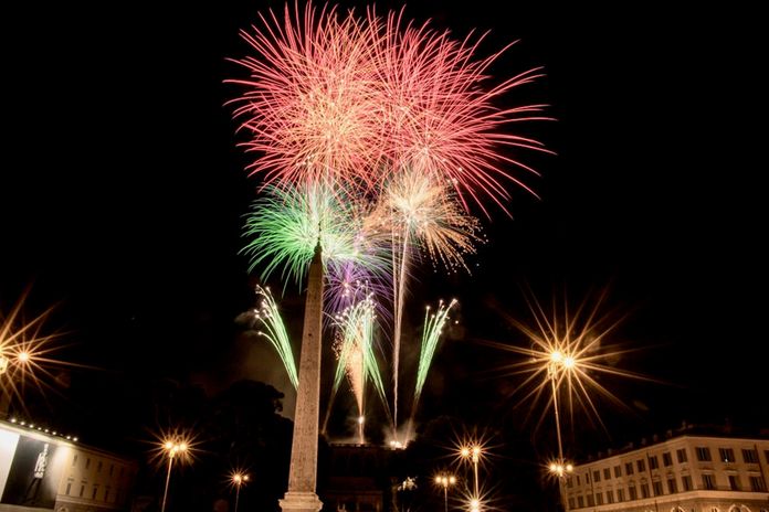 feu d'artifice rome Nouvel An feu d'artifice rome Nouvel An