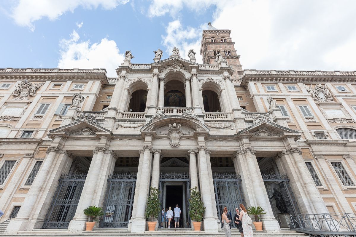 Façade de la basilique Sainte-Marie Majeure à Rome