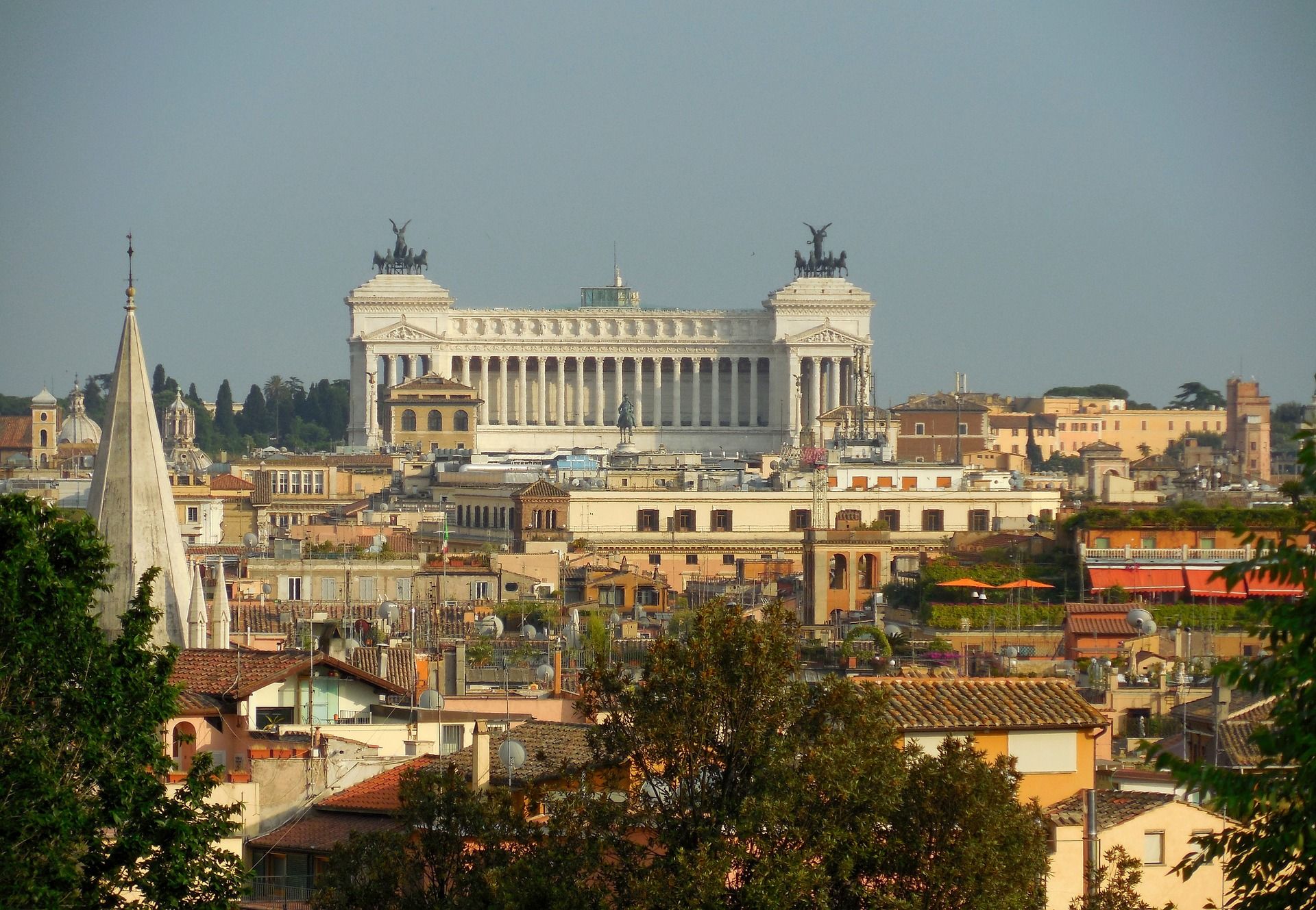 La colline du Capitole, avec le monument à Victor Emmanuel II