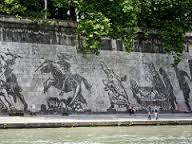 fresque sur les berges du Tibre Rome
