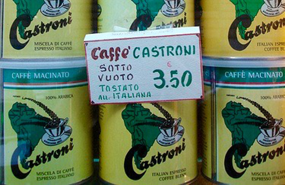 Cafés Castroni à Rome.