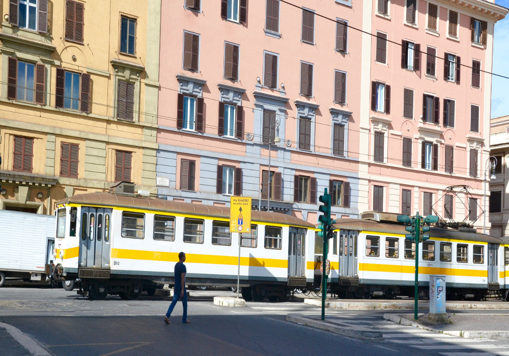 Station de tramway à Rome